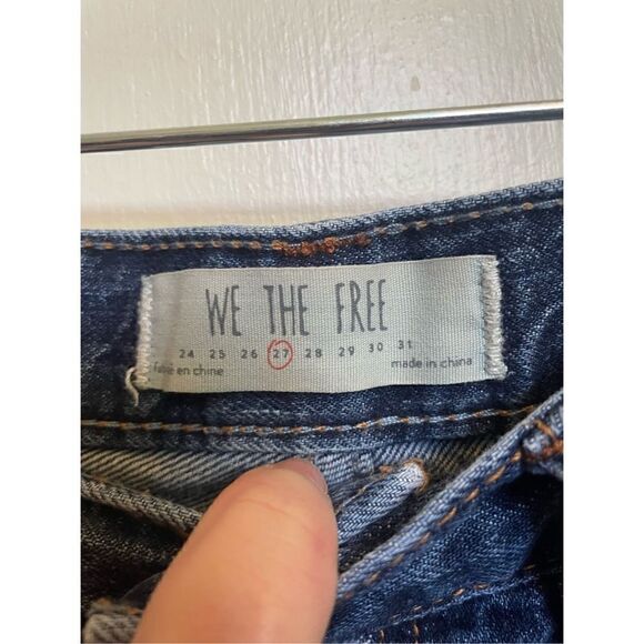 Free People Fields of Sun Boulder Beach Butterfly Frayed Denim Short 27 - Picture 8 of 16